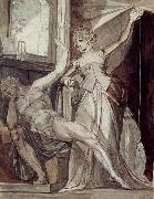 Kriemhild zeigt Gunther im Gefangnis den Nibelungenring johan